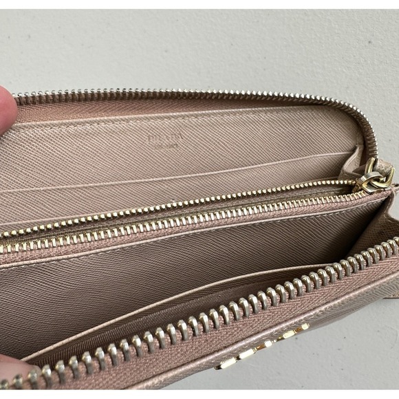 Prada Wallet Saffiano Lux Leather Continental Zip Minimalist Classic Capsule - Picture 7 of 15